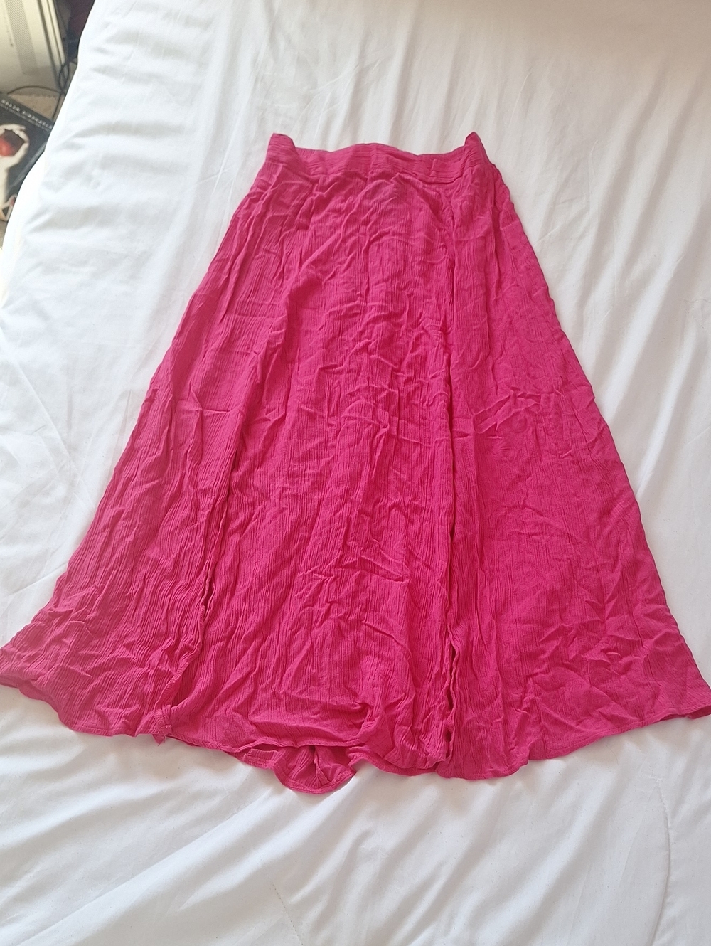 Women's Pink A-Line Maxi Skirt With Slits